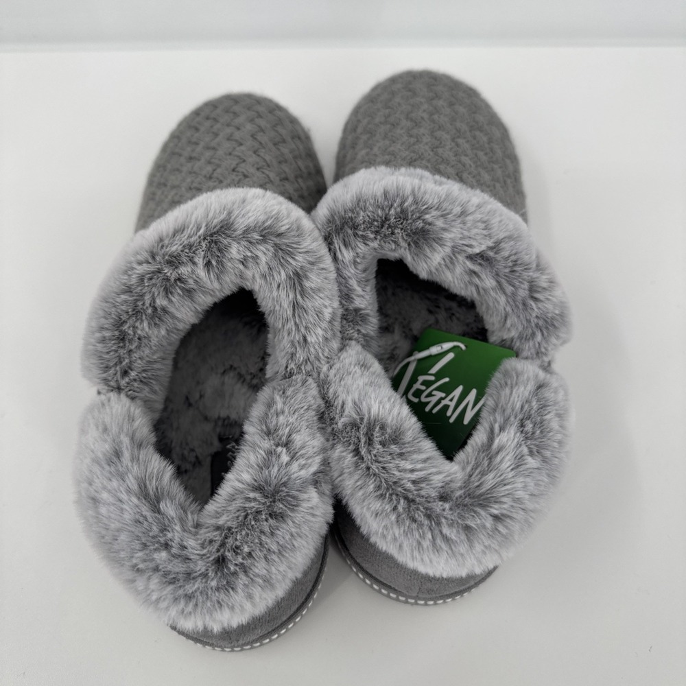 Skechers Cozy Campfire Fresh Toast Slippers Womens Gray Clog Faux Fur Size 8.5 - Picture 6 of 9